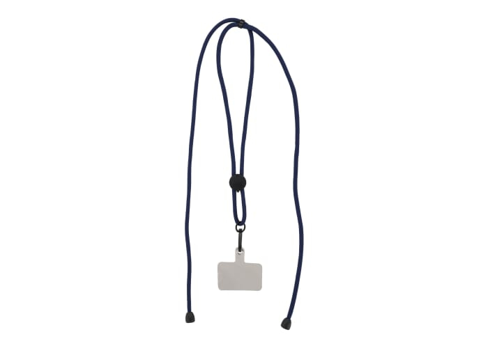 Cordon téléphonique publicitaire réglable Bleu foncé